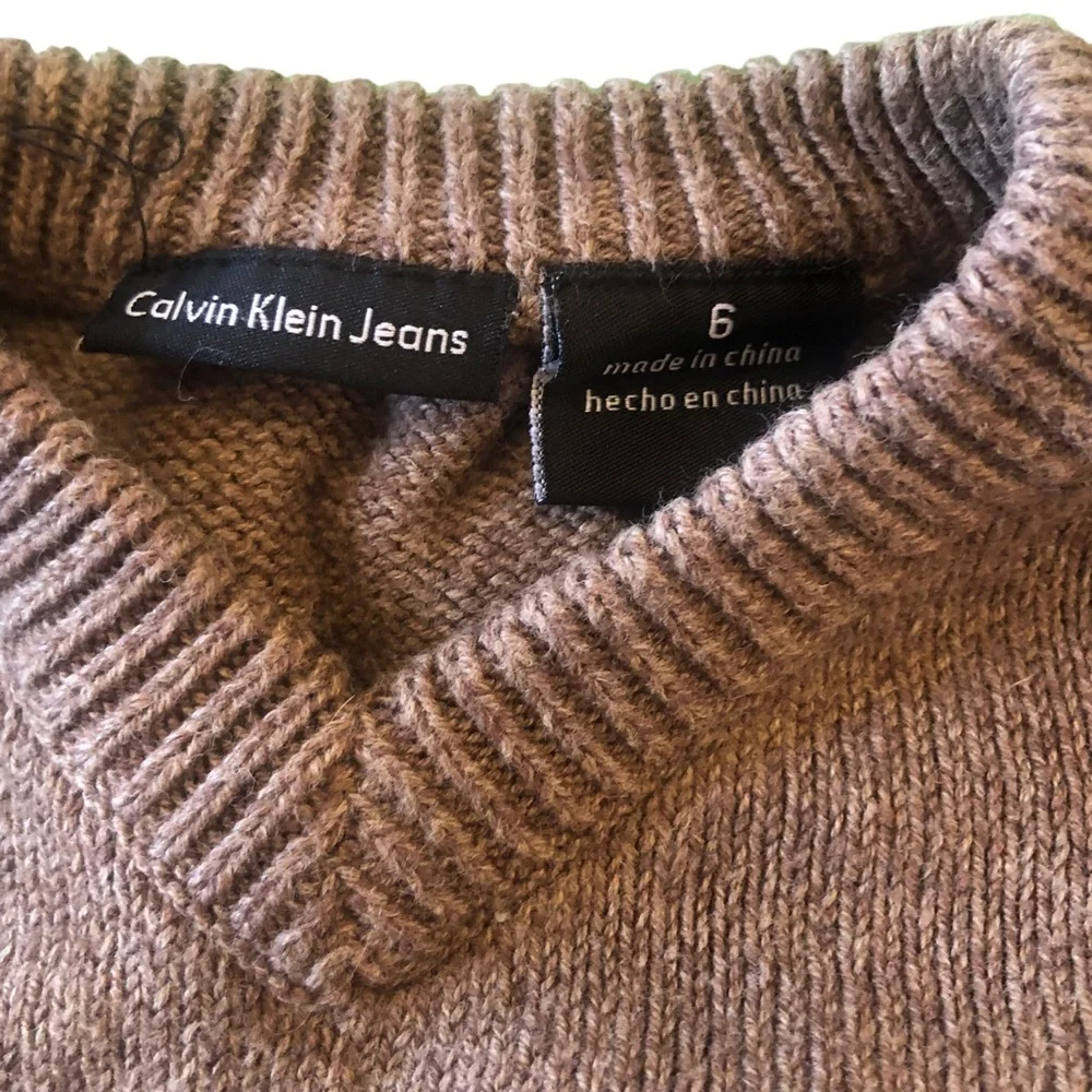 Calvin Klein Brown Argyle Sweater Vest size 6 - Picture 2 of 9